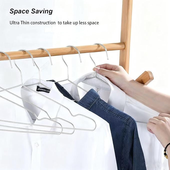 Wire Hangers 20 Pack Clothes Hangers Heavy Duty Metal Coat Hanger Stainless - Image 6