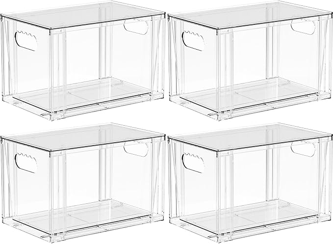 Yieach 4 Pack Large Stackable Storage Drawers, Office Closet Organizers and - Image 9