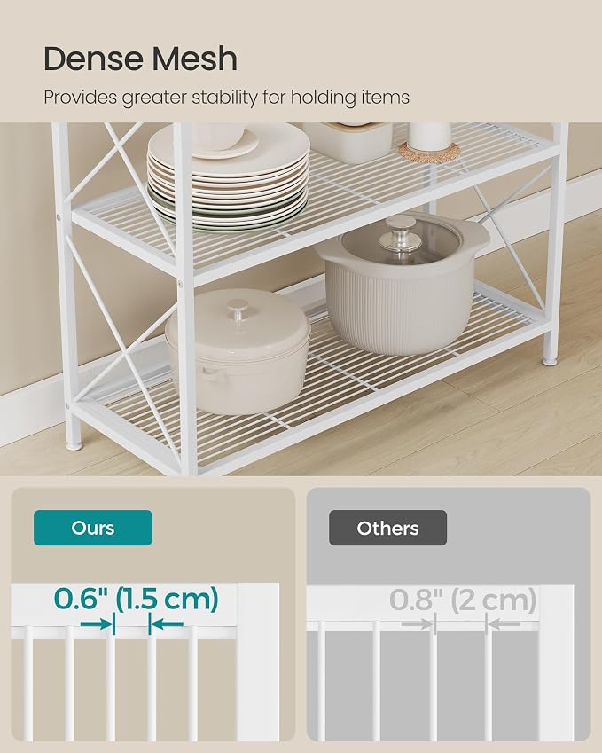 SONGMICS 5-Tier Metal Storage Rack, Shelving Unit - Image 6