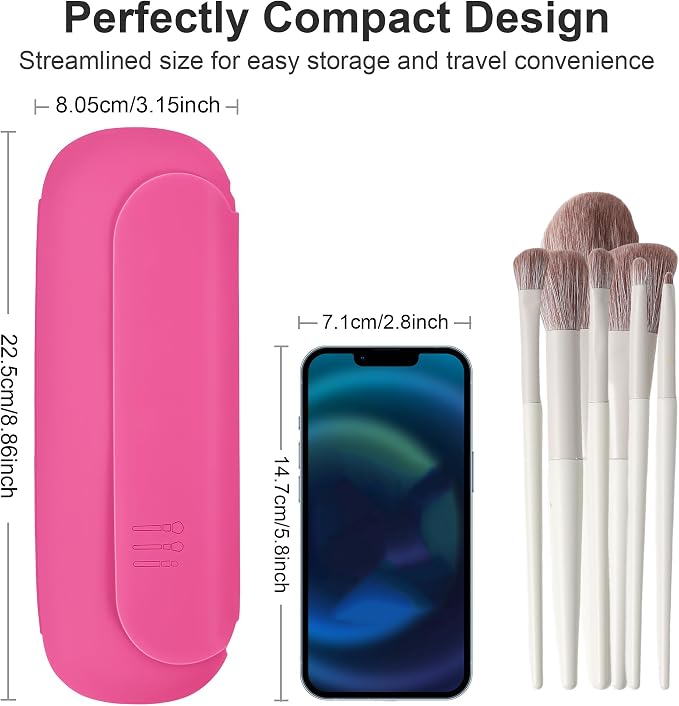 Silicone Travel Makeup Brush Holder - Image 3