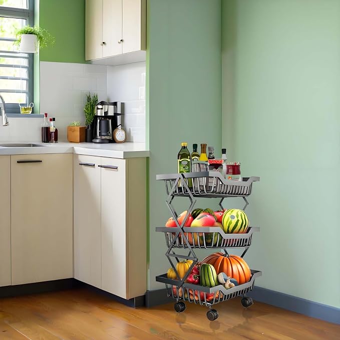 Rolling Kitchen Cart Utility Storage Stand - Image 4