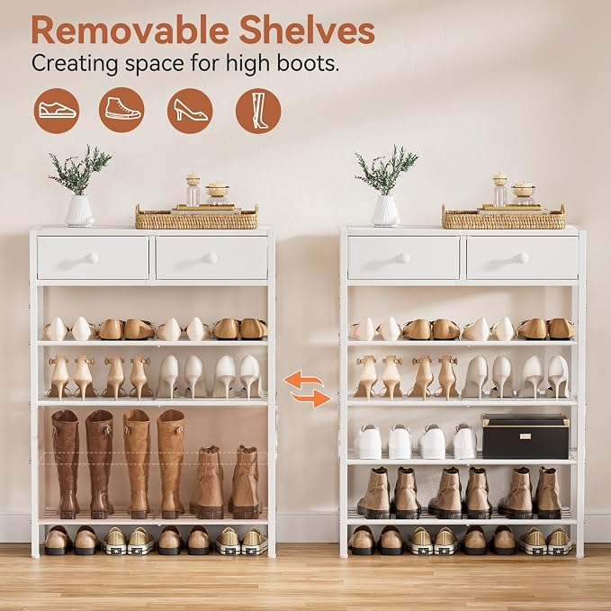 Shoe Rack for Entryway, 5 Tier Shoe Organizer - Image 7