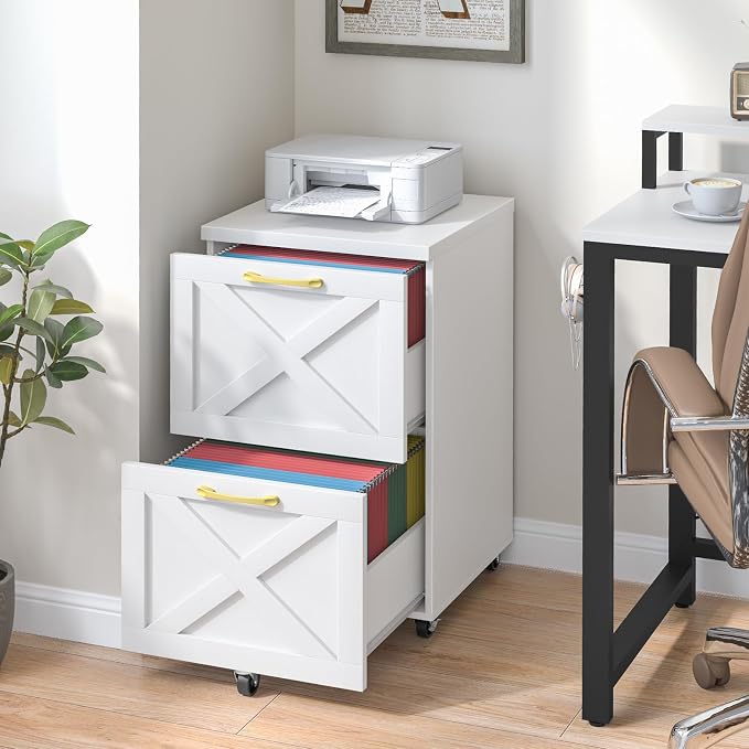 Halitaa Farmhouse 2 Drawer Small File Cabinet - Image 8