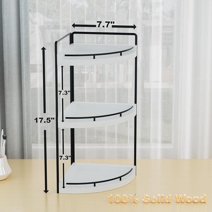 Corner Bathroom Counter Organizer, 3 Tier Bathroom Sink Shelf Countertop - Image 5