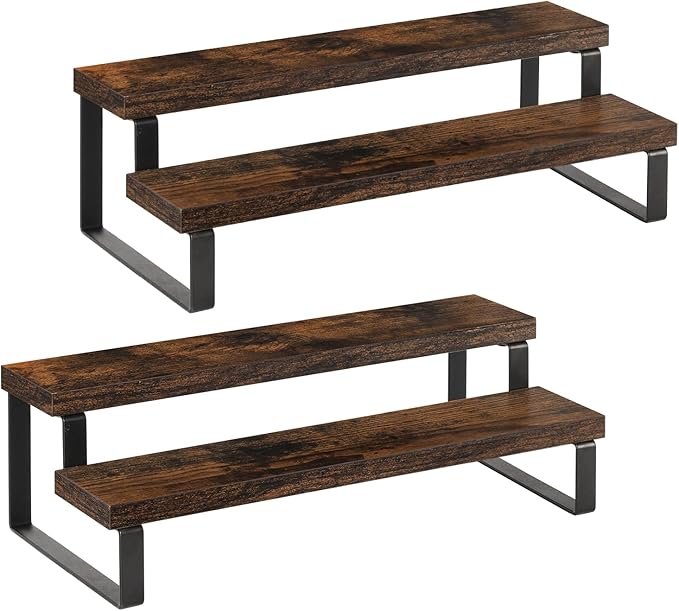 YINMIT Wooden Display Riser Stand, Tiered Perfume and Cologne Organizer Stand by YINMIT