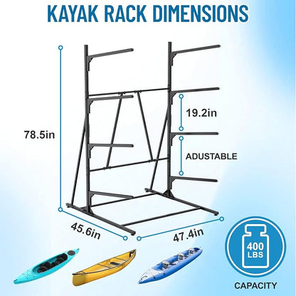 Kayak Storage Rack, Heavy Duty Freestanding Kayak Rack - Image 6