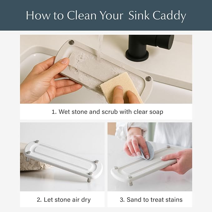 Dorai Home Stone Kitchen Sink Caddy - Image 7