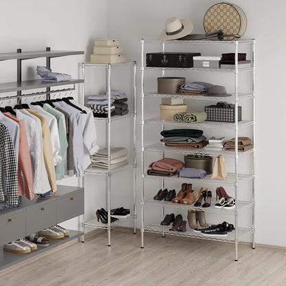 21" Deep x 42" Wide x 86" Height Wire Shelving Kit | 8-Tier | NSF Commercial - Image 5
