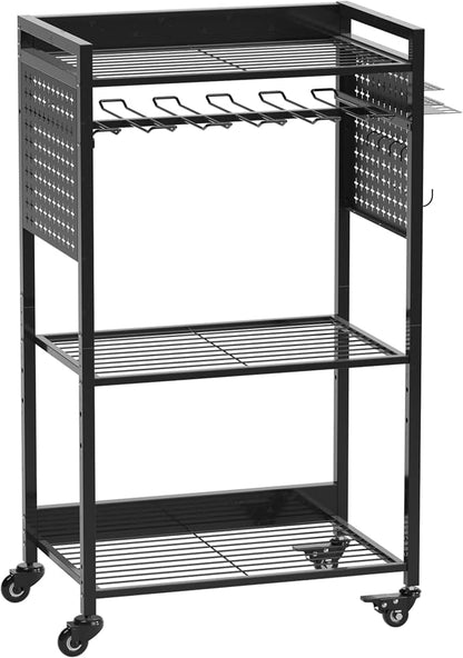 Power Tool Organizer Cart, Rolling Tool Drills Holders Storage Rack on Wheels - Image 9