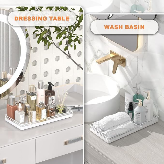 Oak Bathroom Toilet Tank Tray, for Perfume Makeup Candle Kitchen Counter Coffee - Image 4