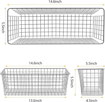 2 Sets Grey Extra Large Hanging Wall Basket - Image 2