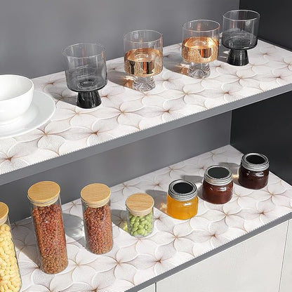 Quttisay Shelf Liner for Kitchen Cabinets, Non Adhesive Cabinet Liner, Non-Slip - Image 3