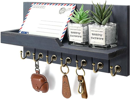 Pine Wood Key Holder Wall Mount by REBEEVISION