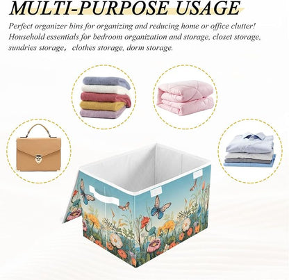 Colorful Flower Pattern Storage Bins - Image 7