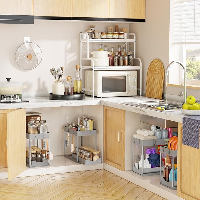 Simple Trending Under Sink Organizer 2 Pack, Sink Pull-Out Sliding Storage - Image 6