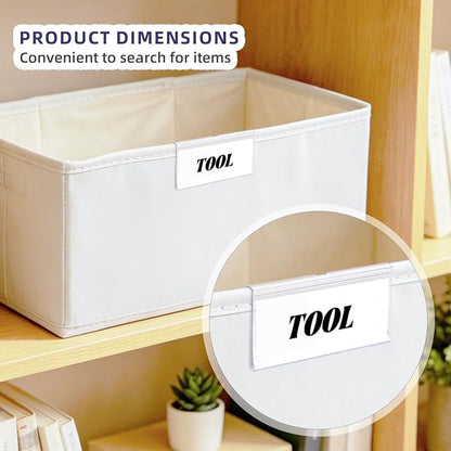 50 Pcs Clear Plastic Wire Shelf Label Holders, Basket Bin Labels Clip On - Image 5