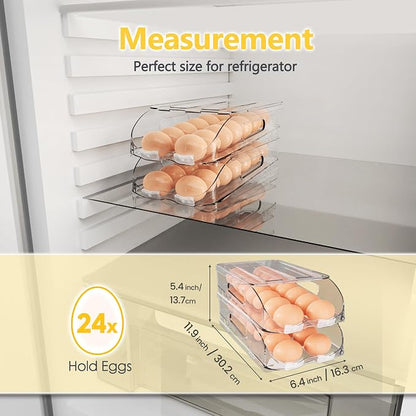 Egg Holder for Fridge, Automatic Steady Rolling Egg Container - Image 6