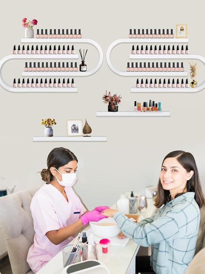 EBANKU 6PCS U Shape Nail Polish Racks Heavy Duty Nail Shelfs - Image 7