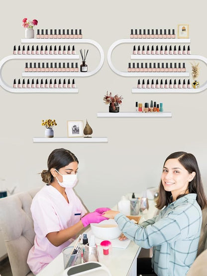 EBANKU 6PCS U Shape Nail Polish Racks Heavy Duty Nail Shelfs - Image 7