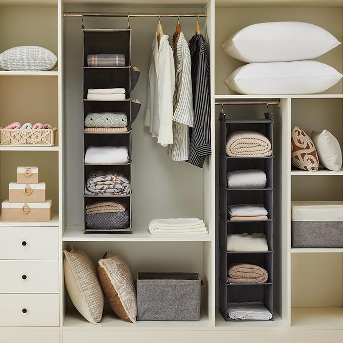 YOUDENOVA Hanging Closet Organizer, 6-Shelf Closet Hanging Storage Shelves - Image 2