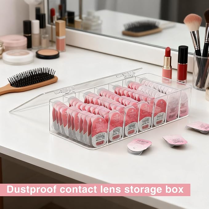Clear Acrylic Makeup Organizers, 7-Section Bathroom Organizer - Image 7