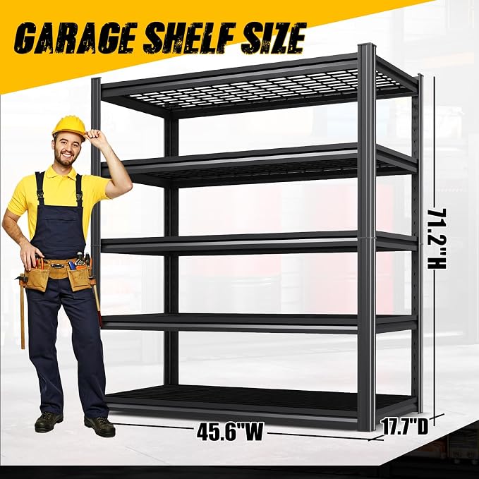4-Pack Heavy Duty Garage Shelving - Image 2