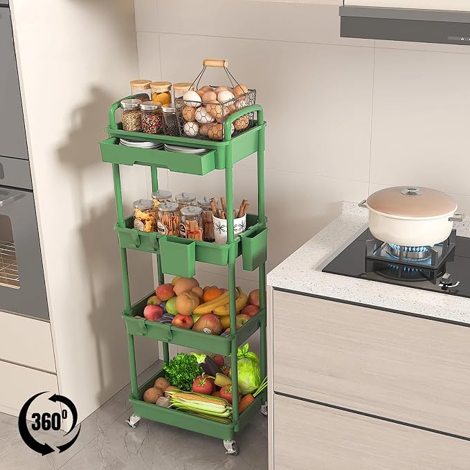 4 Tier Rolling Utility Cart - Image 4
