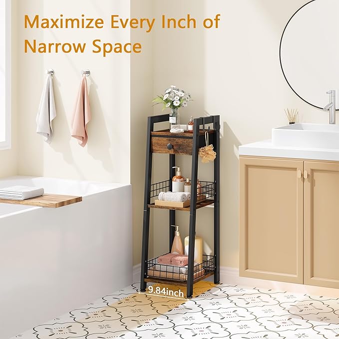 3-Tier Narrow Ladder Shelf - Image 4