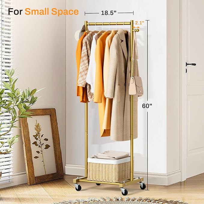 MISSLO Small Clothes Racks for Hanging Clothes Clothing Rack - Image 2
