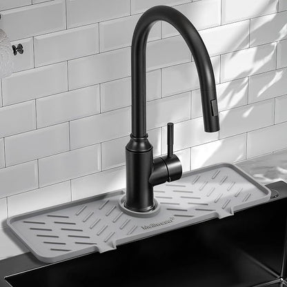 Meiliweser Silicone Faucet Mat for Kitchen Sink – Gen 2 Splash Guard by Meiliweser