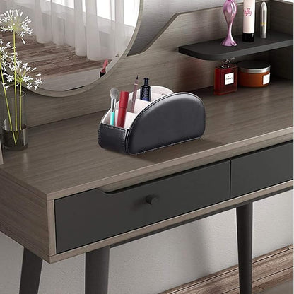 YAPISHI Large Leather TV Remote Control Holder Organizer Black - Image 6