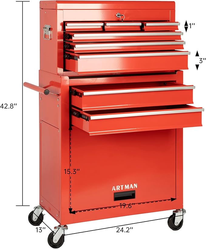 8-Drawer Rolling Tool Chest - Image 2