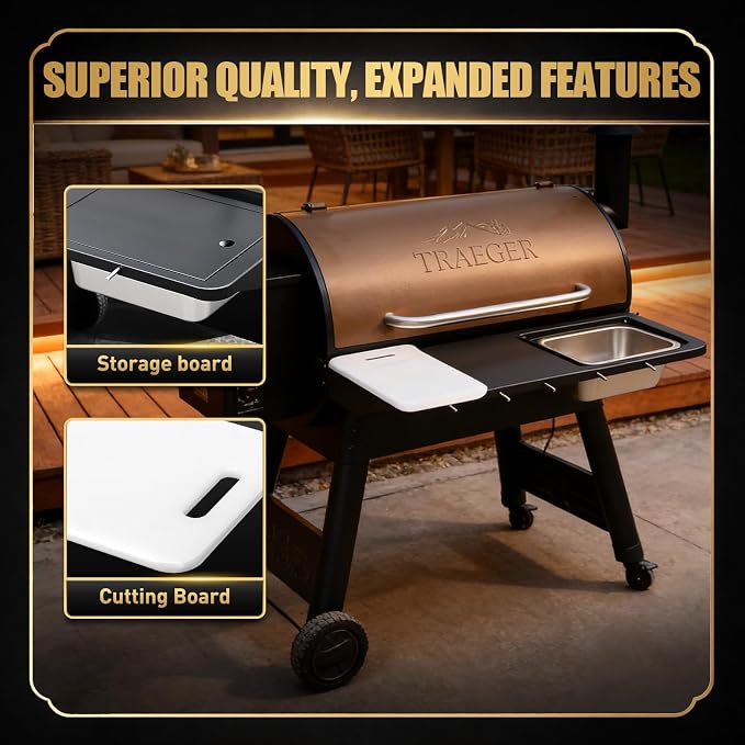 QuliMetal Folding Front Shelf for Traeger Pro 34, Texas Elite 34, Century 885 - Image 5