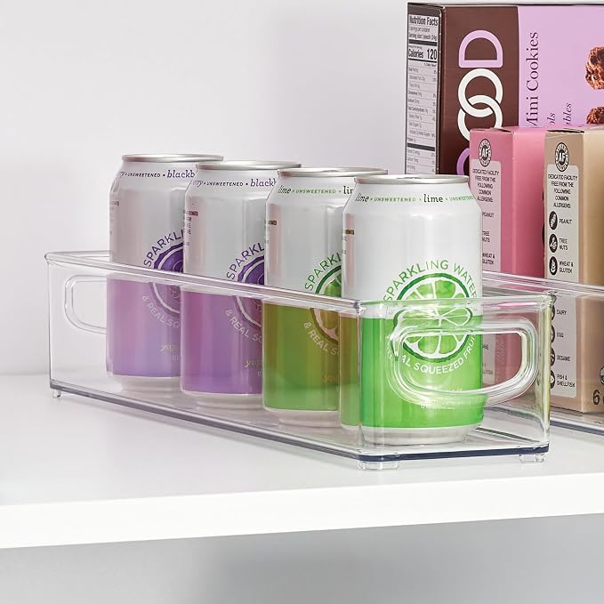 iDesign Slim Clear Plastic Storage Bin Organizer, Extra Long Narrow | Stackable - Image 3