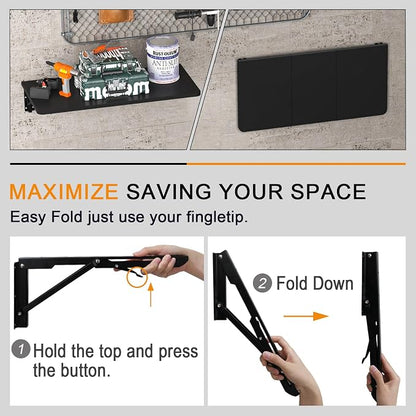 TEAMIX Wall Mounted Desk, Folding Table - Image 5