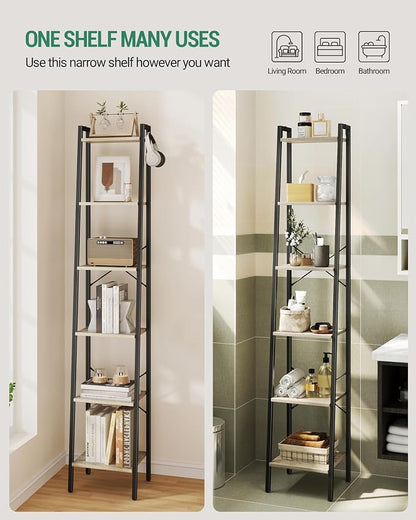 Hzuaneri Ladder Shelf, Freestanding Corner Storage Shelf | Bookcase - Image 3