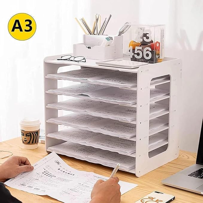Extra Large A3 Paper Storage Unit, 11x17 Paper Organizer, Tiered Stationery - Image 3