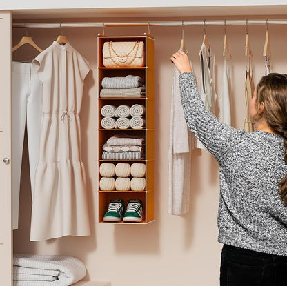 MAX Houser 6-Shelf Hanging Closet Organizer, Hanging Storage Shelves - Image 8
