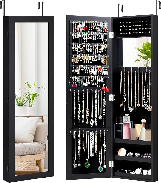 HAPPYGRILL Wall Mounted Jewelry Cabinet by HAPPYGRILL