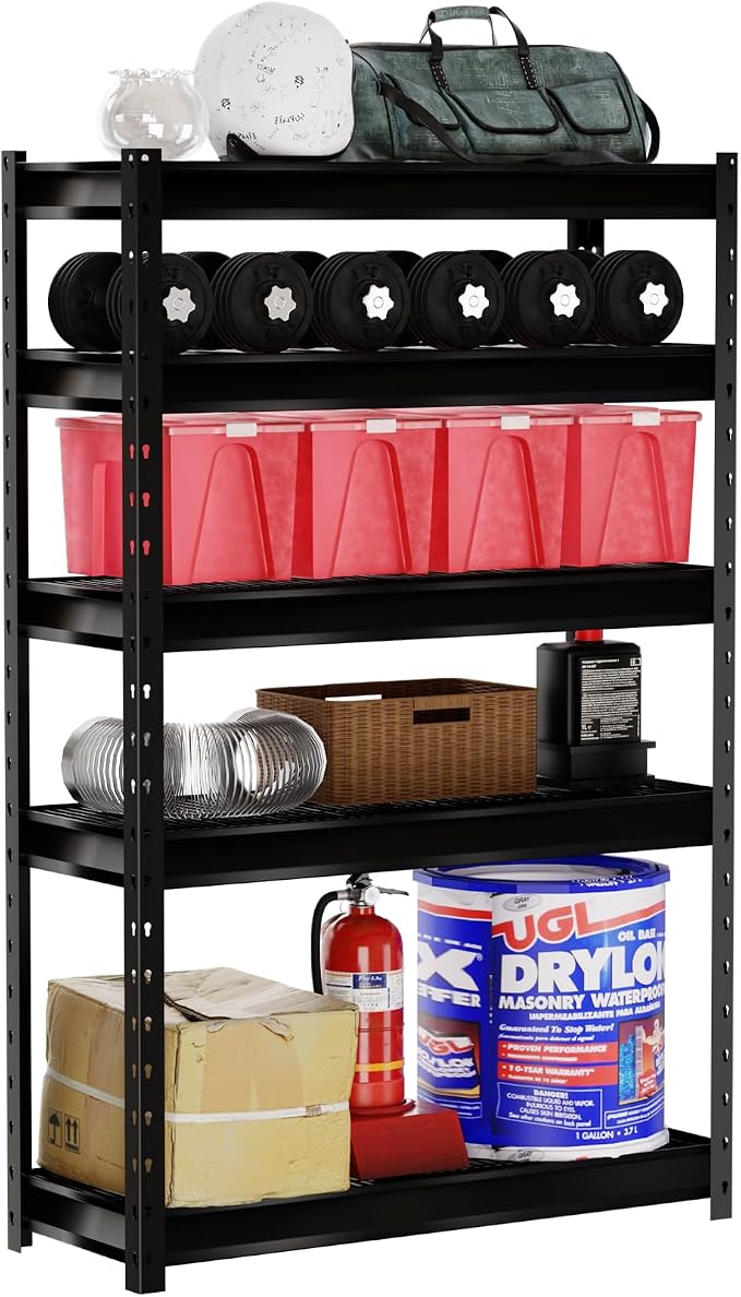 The Atlas 48" W Heavy Duty Garage Shelving Load 10000lbs, 5 Tier Metal Storage - Image 8