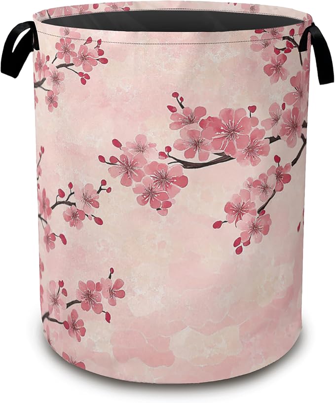 Laundry Hamper, Cherry Blossom Waterproof Oxford Cloth Storage Basket by Unknown