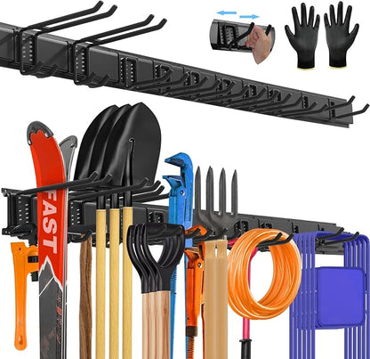 64'' All-Metal Garage Tool Organizer Wall Mount – Heavy-Duty Tool Rack Holds by SUKIZZ