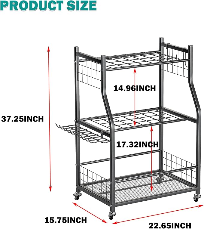 EVERHANGER Garden Tool Organizer Stand, Garage Tool Storage Organization - Image 2
