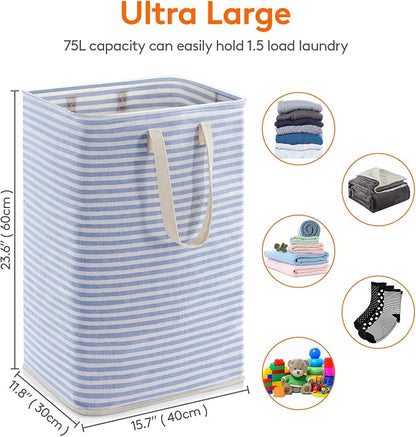 Lifewit 3 Pack Laundry Basket 80L Each, Collapsible Clothes Hamper - Image 4