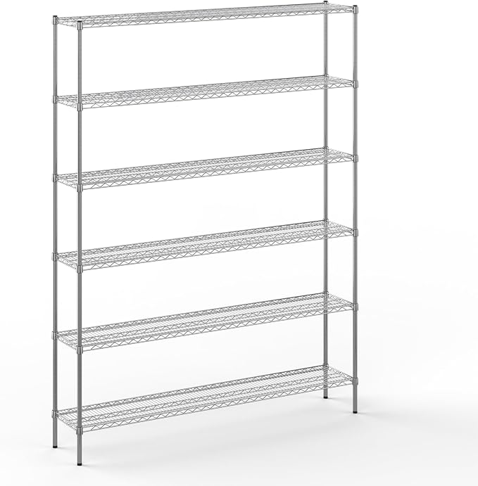 14" Deep x 72" Wide x 96" Height Wire Shelving Kit | 6-Tier | NSF Commercial by Regal+Altair