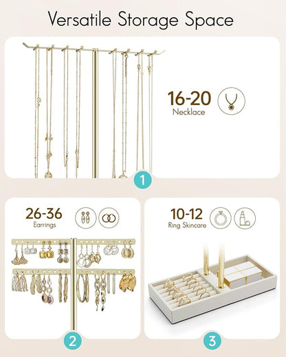 Vlando 2 Tier Jewelry Stand Organizer - Image 3