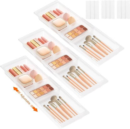 Lifewit 3 Pack Sliding Makeup Drawer Organizer Trays by Lifewit