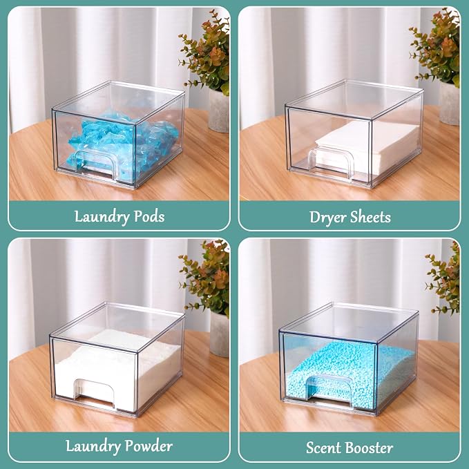 Laundry Pods Container and Laundry Detergent Powder Container Set, Dishwasher - Image 6