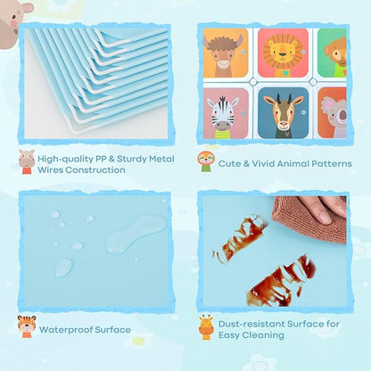 Costzon Kids Closet, Cartoon DIY Modular Dresser Storage Organizer - Image 5