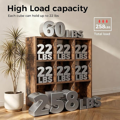 LUCKLIFE 9-Cube Storage Organizer, Stackable Modular Bookcase Shelf - Image 4